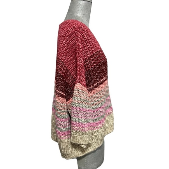 Victoria’s Secret Chunky Oversized Wool Alpaca Blend Colorful Sweater Size M - Picture 2 of 6